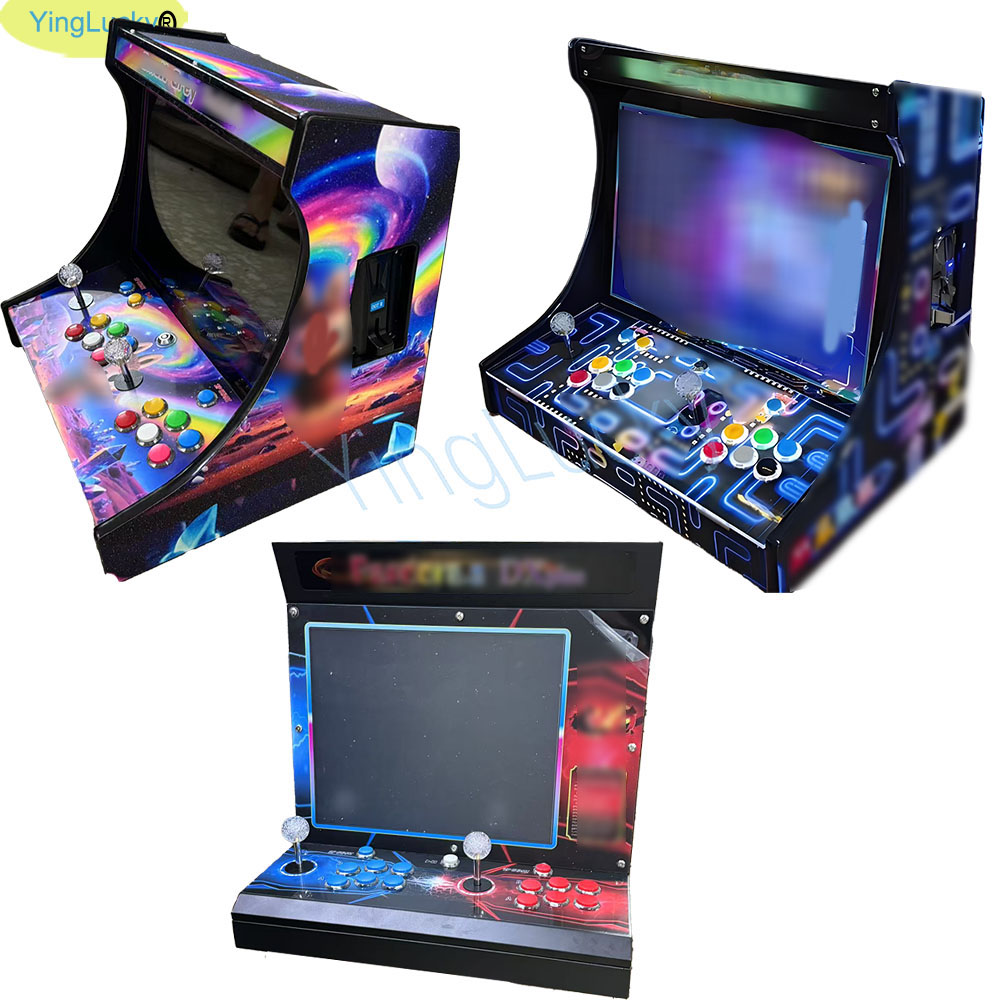 Gun Shooting Arcade - 2人用アーケードビデオゲームコンソール、22/19/17インチLCDバートップ、SAGA DX 26800 in 1コインアクセプター、ジョイスティックボタン搭載、TV接続可能