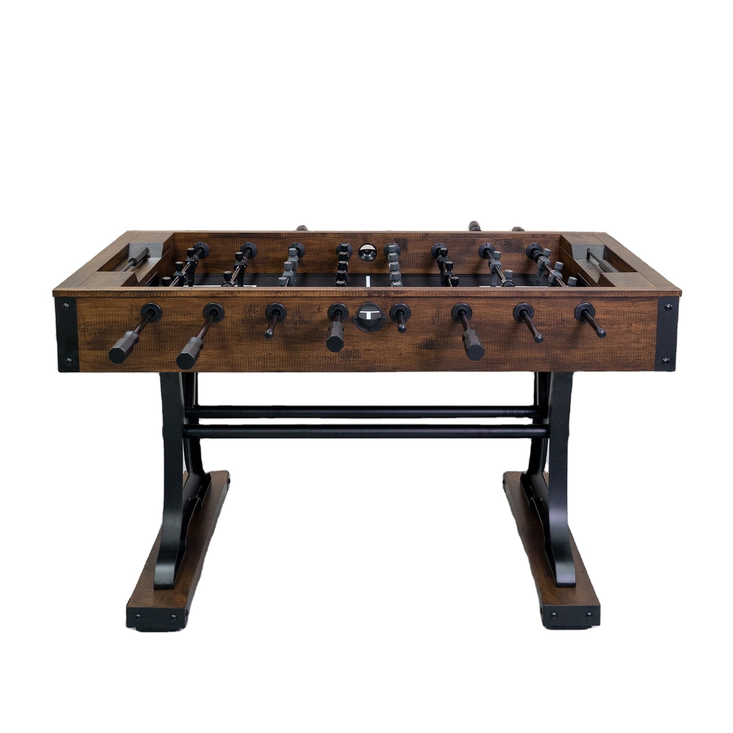 Foosball Table Commercial - 無垢材と金属製の標準的なテーブルフットボール、卓上ボードゲーム、8バー、大人向け、ホームパーティー、ホール、商業用