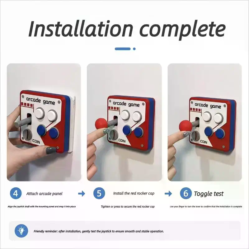 Arcade Games & Vending Co - ゲームギフトレトロコンソールジョイスティックスイッチクリエイティブ3D装飾アーケードパネルソケットコントロールおもちゃ