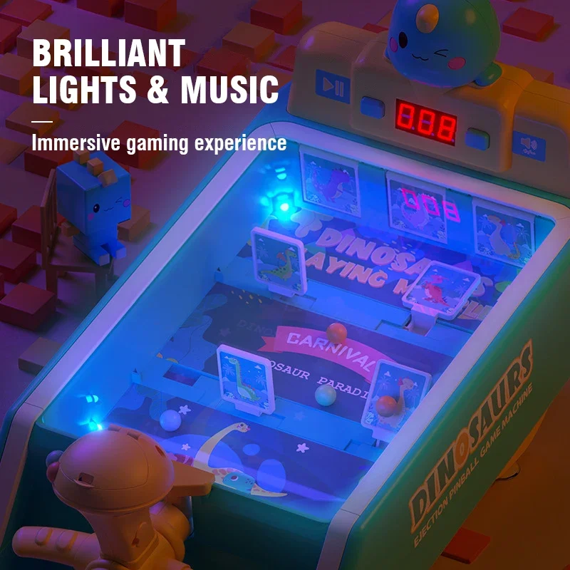 子供ピンボールマシンおもちゃスコア音楽ライトギフト家族パーテ - Pinball Machine のレビューと価格